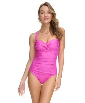 Women's Twist-Front One-Piece Swimsuit Product Image