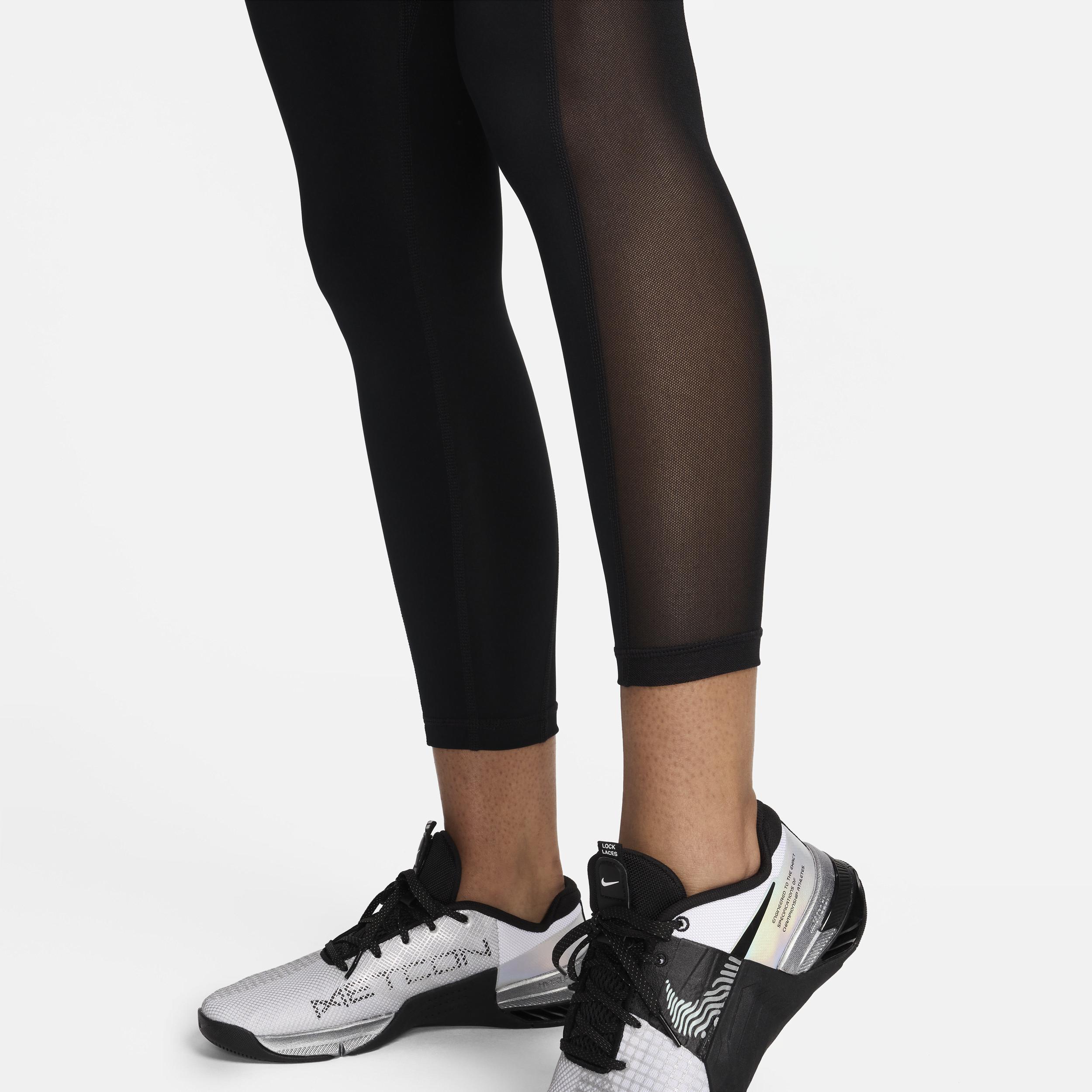 Women's Nike Pro Mid-Rise 7/8 Mesh-Paneled Leggings Product Image