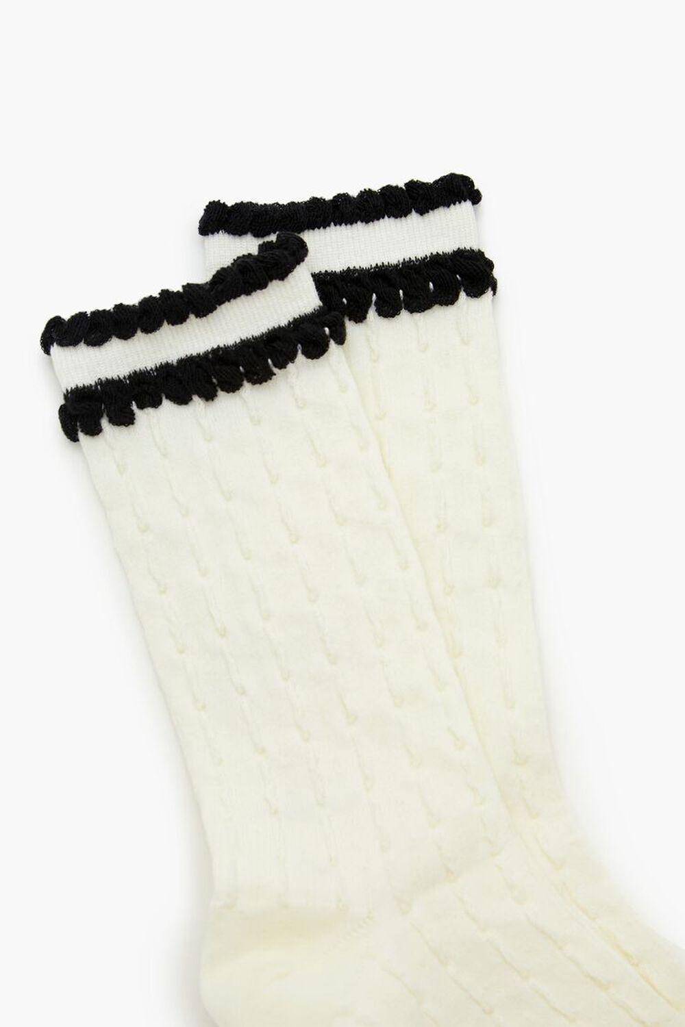 Scalloped-Trim Crew Socks | Forever 21 Product Image