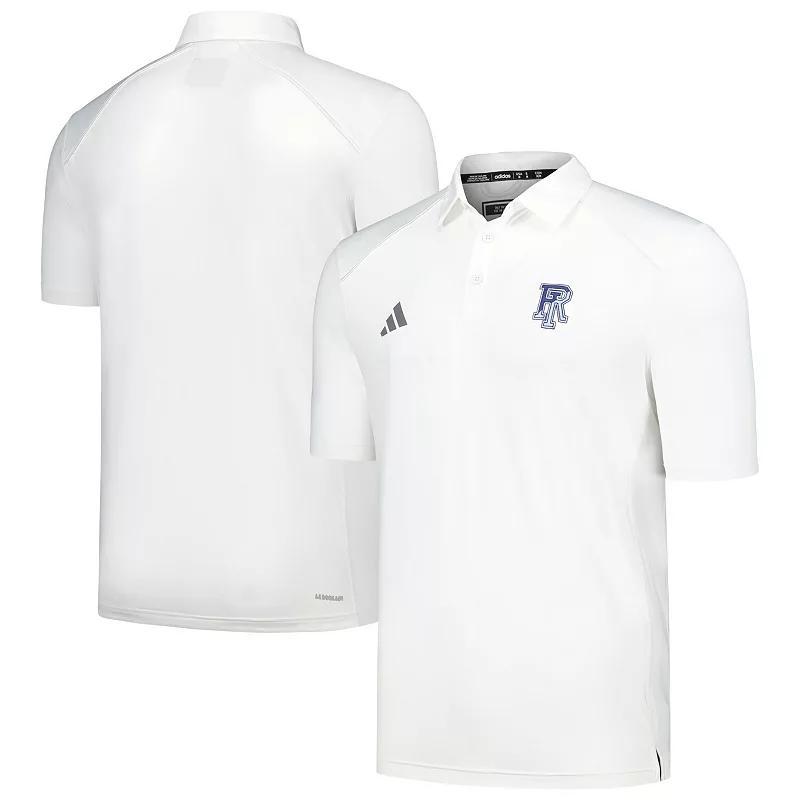 Mens adidas White Rhode Island Rams Classic AEROREADY Polo Product Image