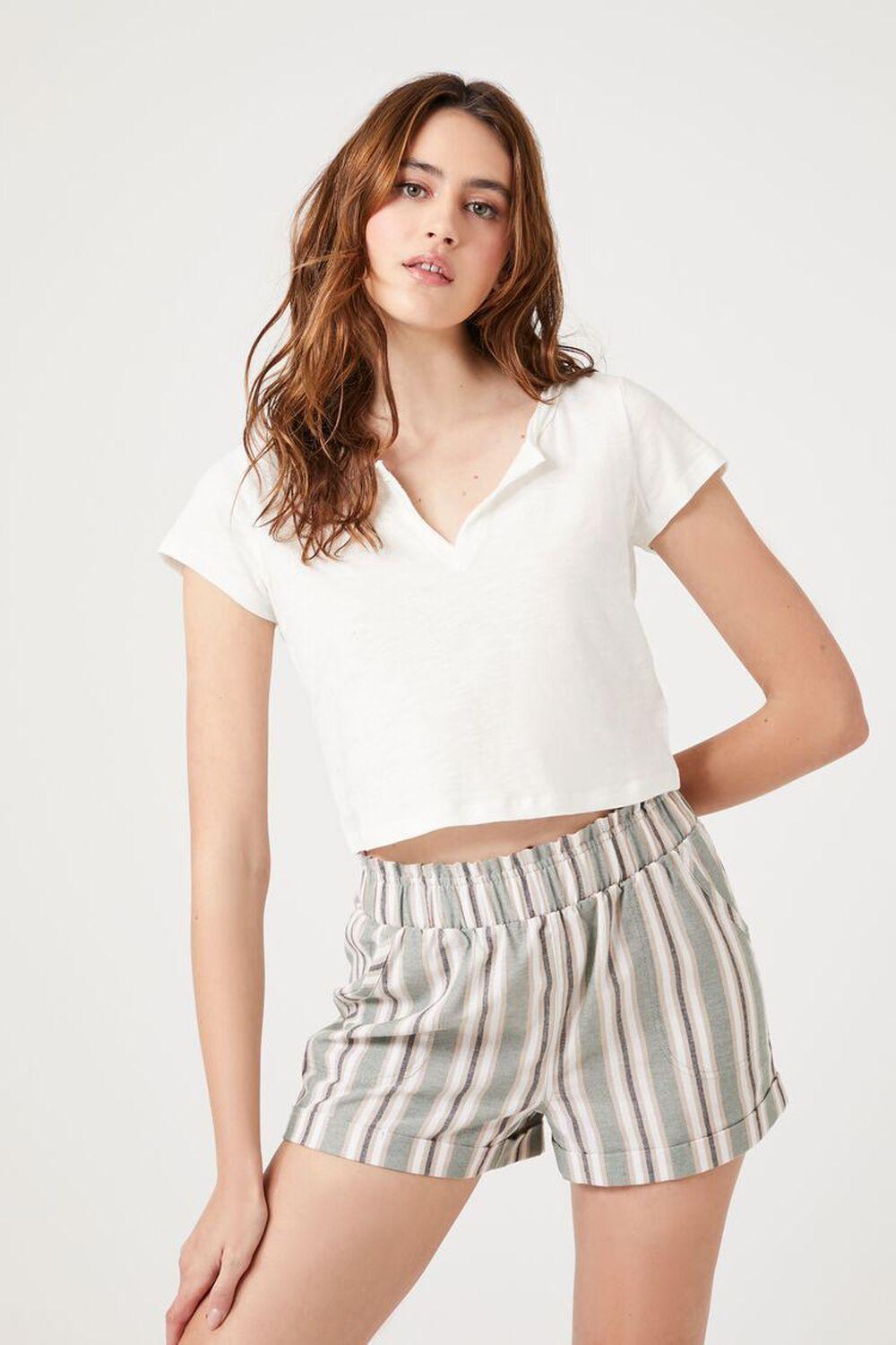 Striped High-Rise Shorts | Forever 21 Product Image