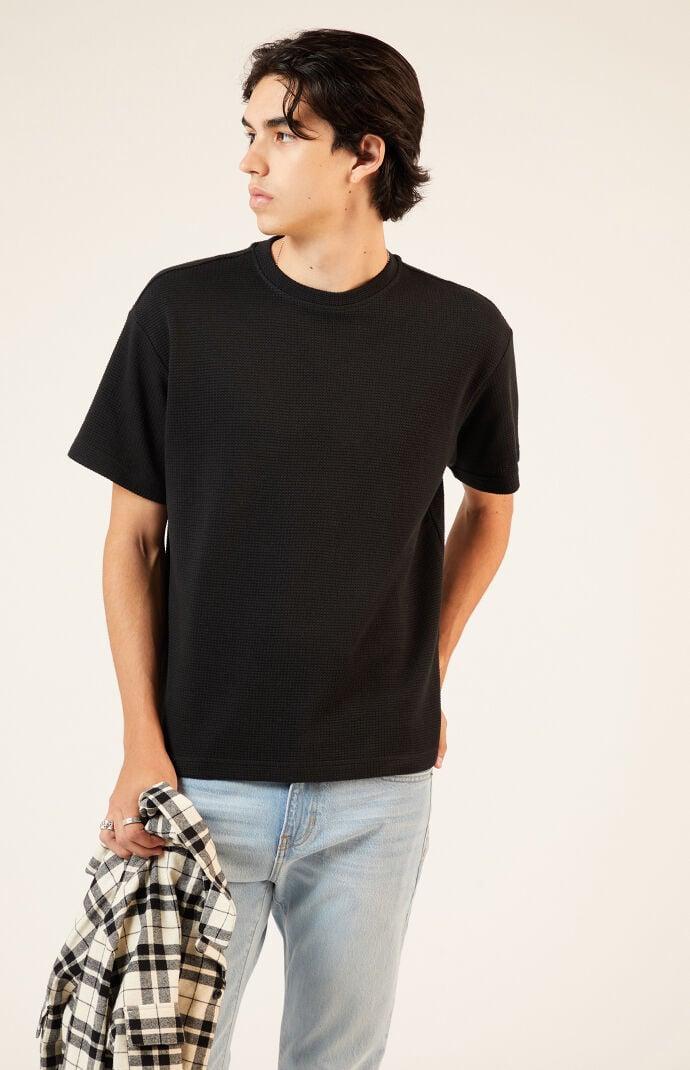 Men's Solid Waffle Knit T-Shirt - Product Image