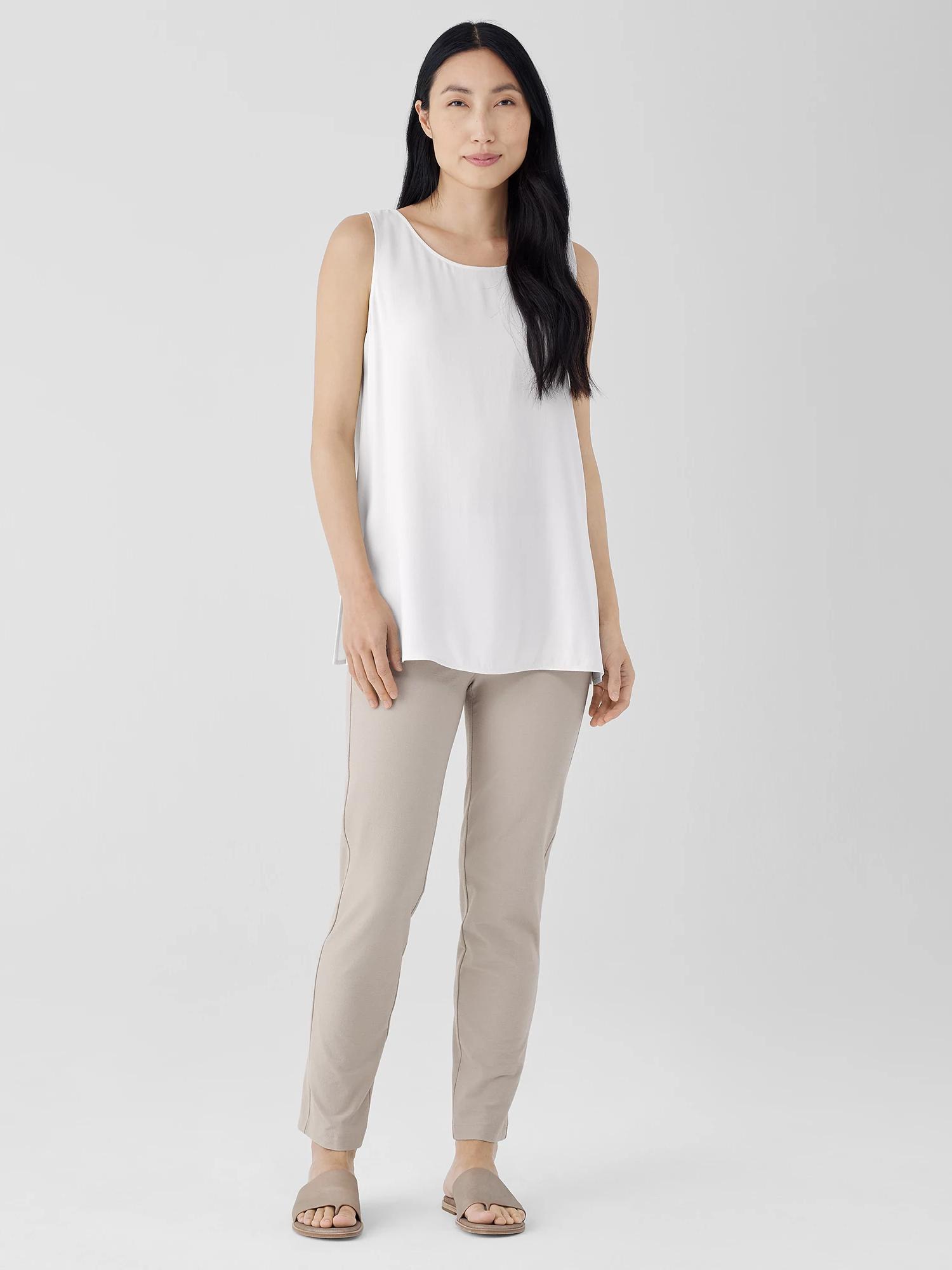 EILEEN FISHER Washable Stretch Crepe Pantfemale Product Image