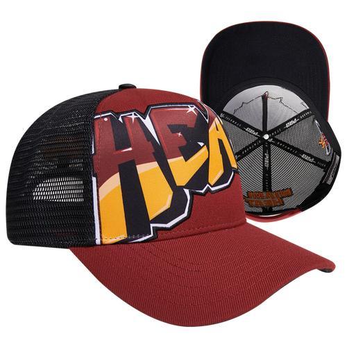 Pro Standard Mens Miami Heat Pro Standard Heat Graffiti Trucker Hat - Mens Red/Black Product Image