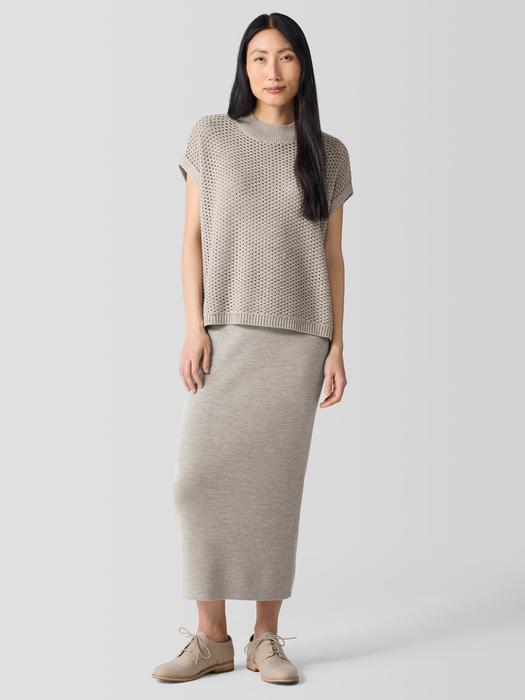 Merino Mock Neck Top in Regenerative Wool Product Image