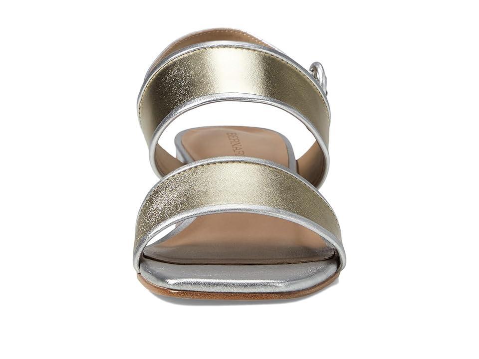 Metallic Bicolor Leather Slingback Sandals Product Image