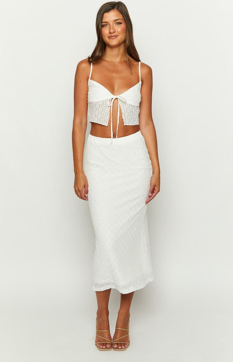 McKay White Midi Skirt Product Image