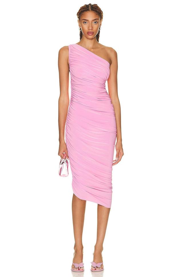 Womens Diana Ruched One-Shoulder Midi-Dress Product Image