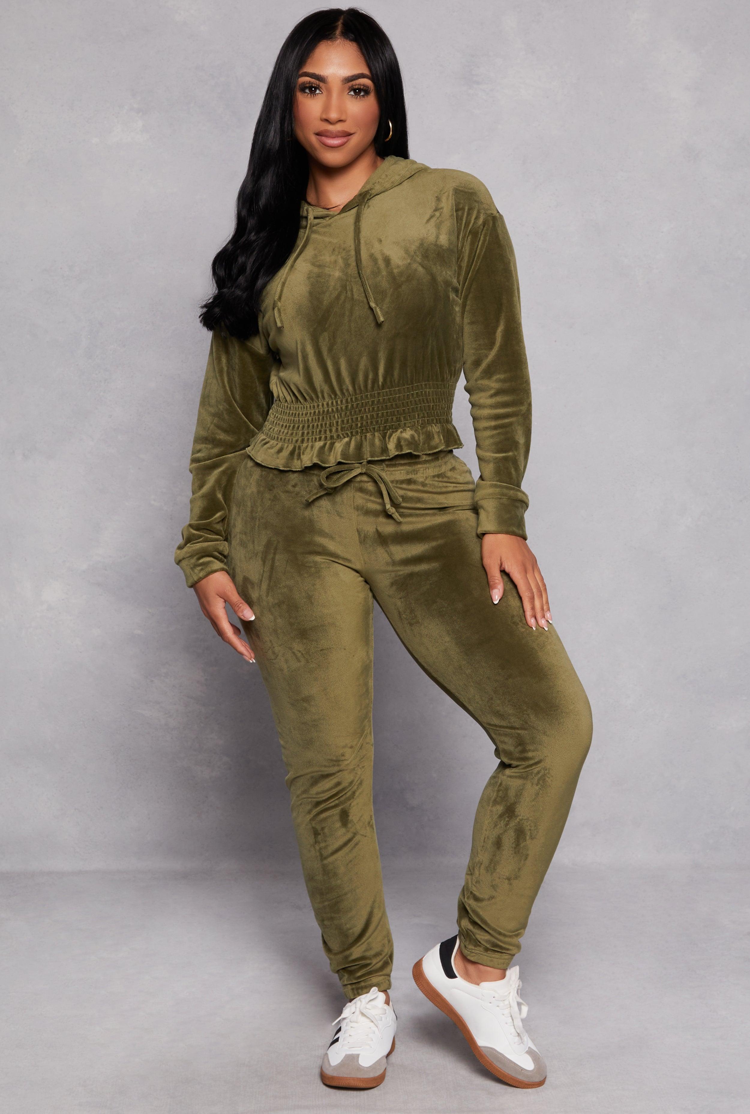 Womens Velour High Waist Drawstring Joggers product image