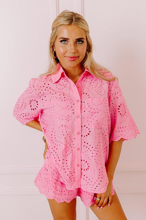 Vacay All Day Eyelet Top Product Image