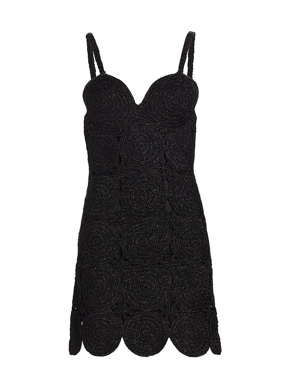 Womens Crochet Sleeveless Minidress Product Image