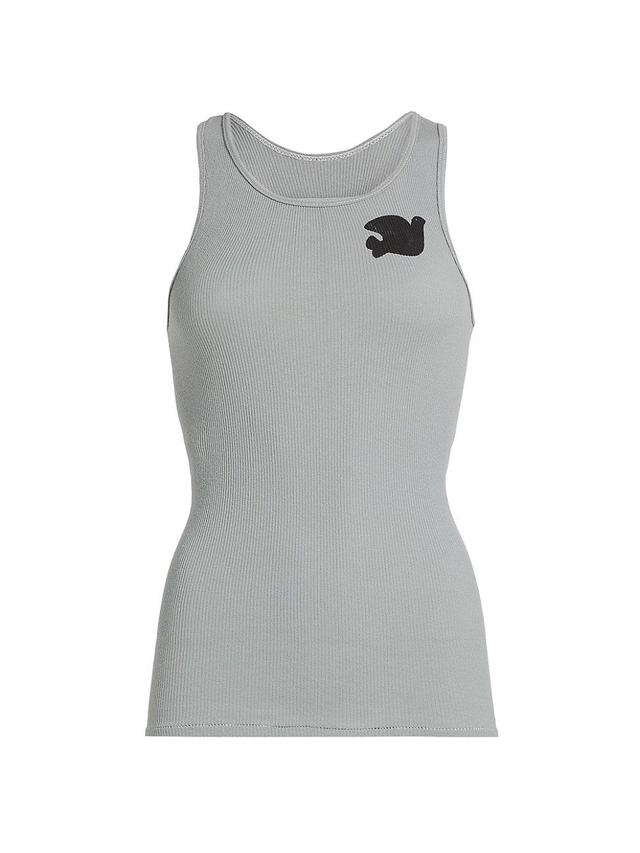 Womens Rib-Knit Cotton Tank Product Image