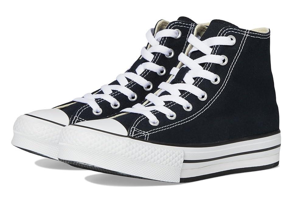 Converse Kids Chuck Taylor All Star Eva Lift Platform (Little Kid) White/Black) Boys Shoes Product Image