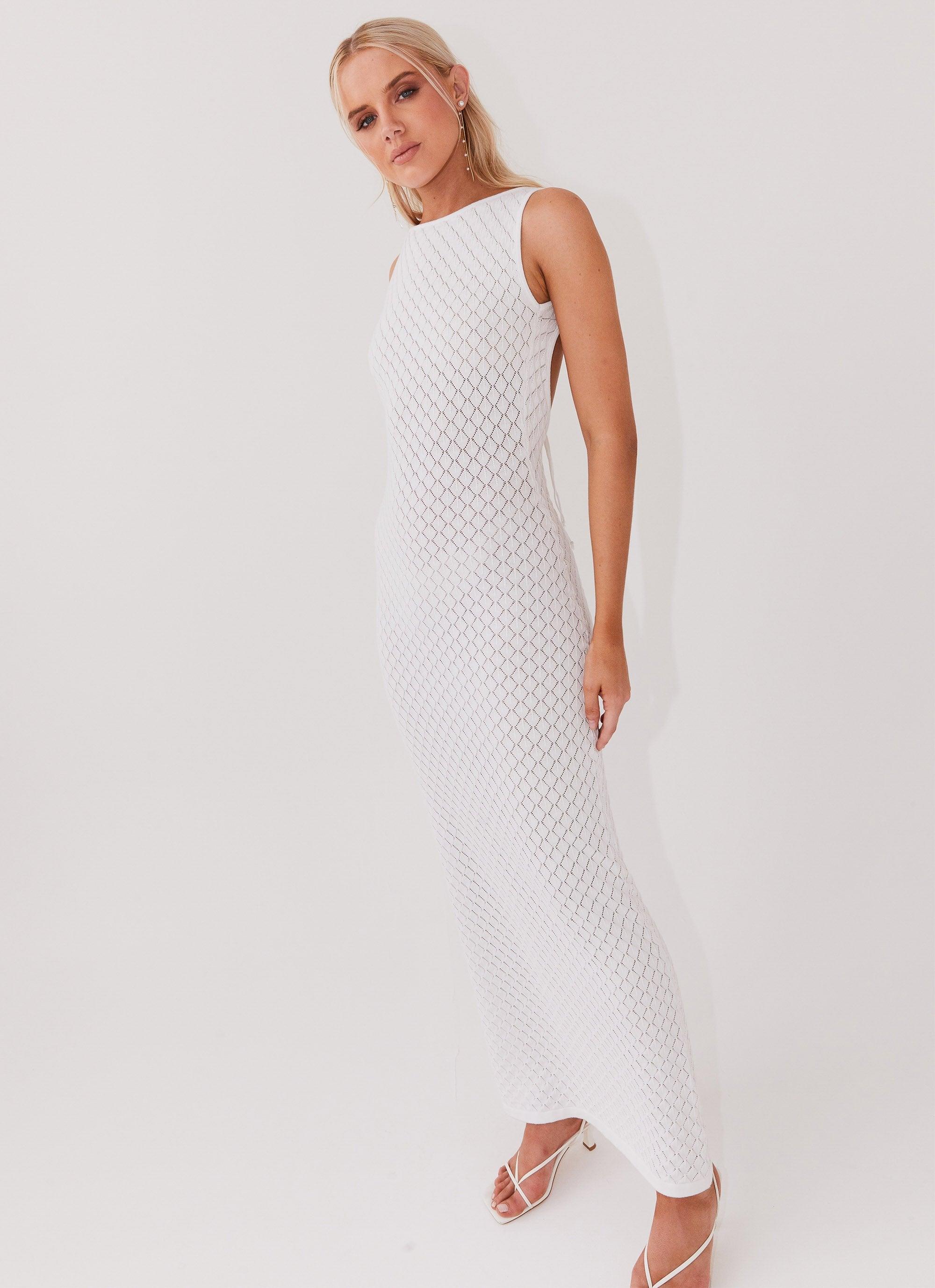 Etoile Knit Maxi Dress - White Product Image