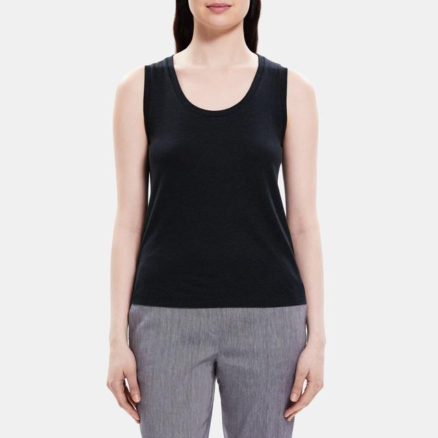 Linen-Blend Easy Tank | Theory Outlet Product Image