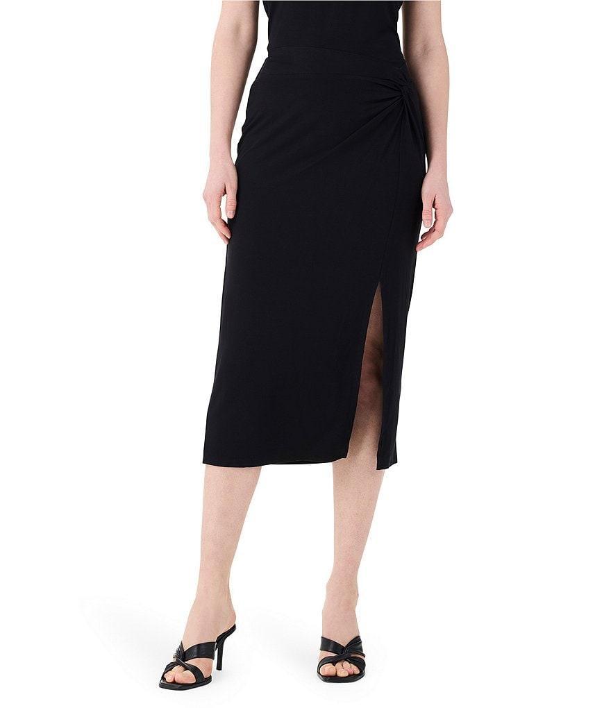 NIC + ZOE Sleek Jersey Sarong Faux Wrap Skirt Product Image