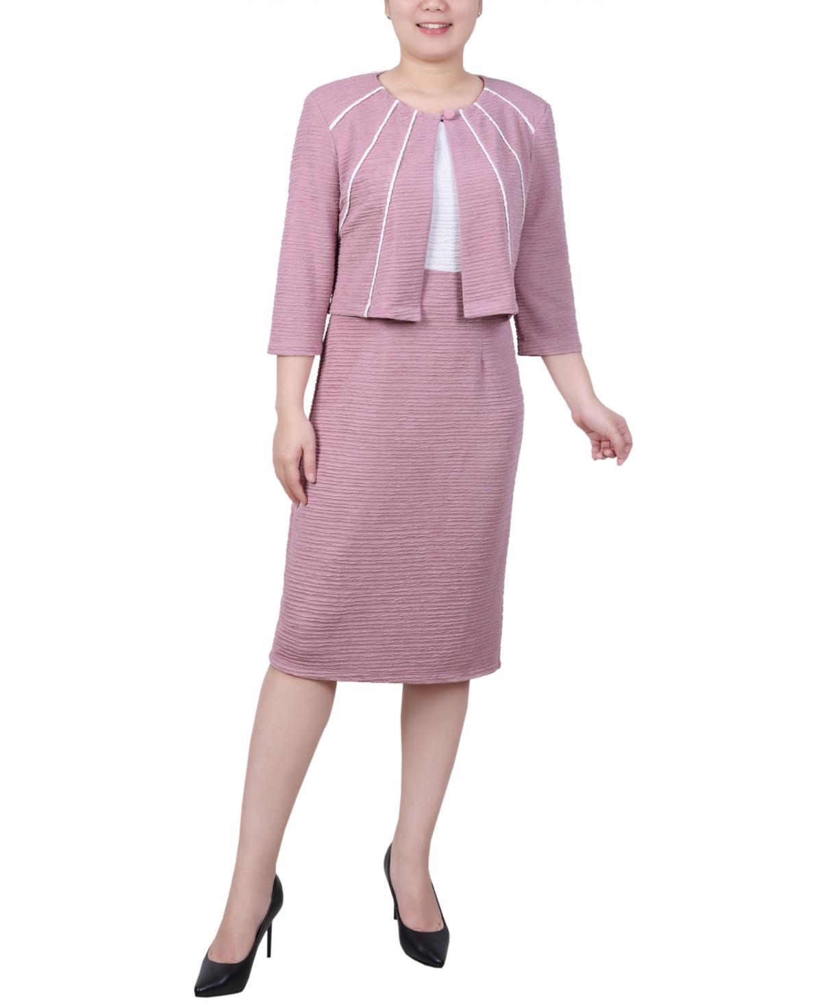 Womens 3/4 Sleeve Two Piece Dress Product Image