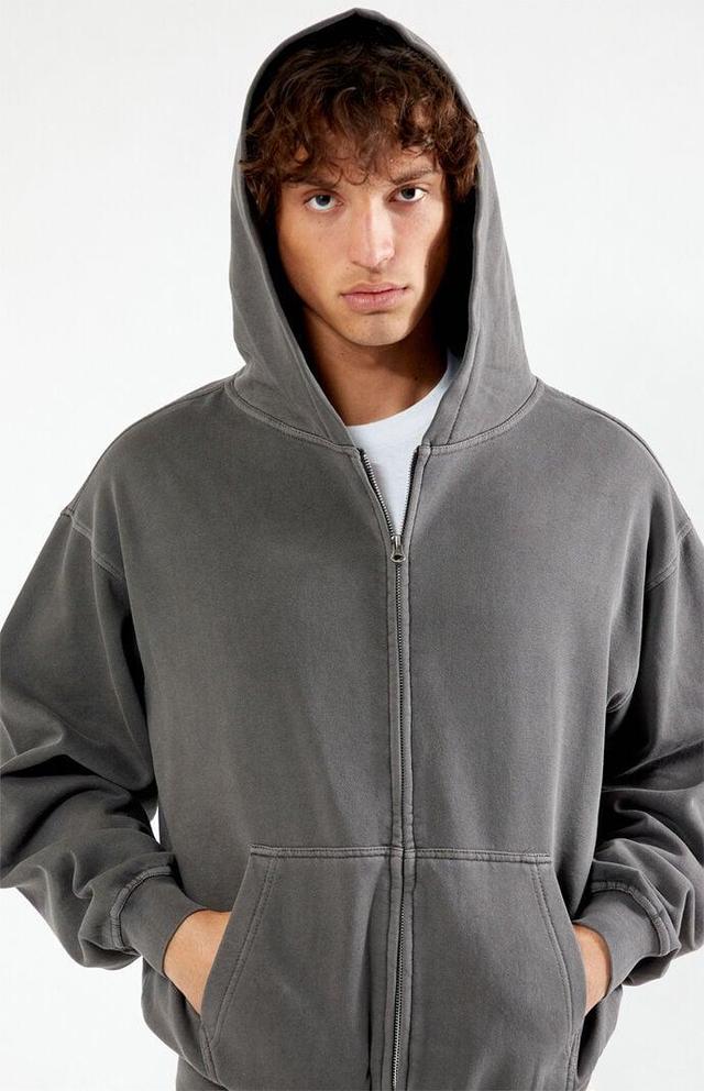 Men's Vintage Washed Full Zip Hoodie - Product Image