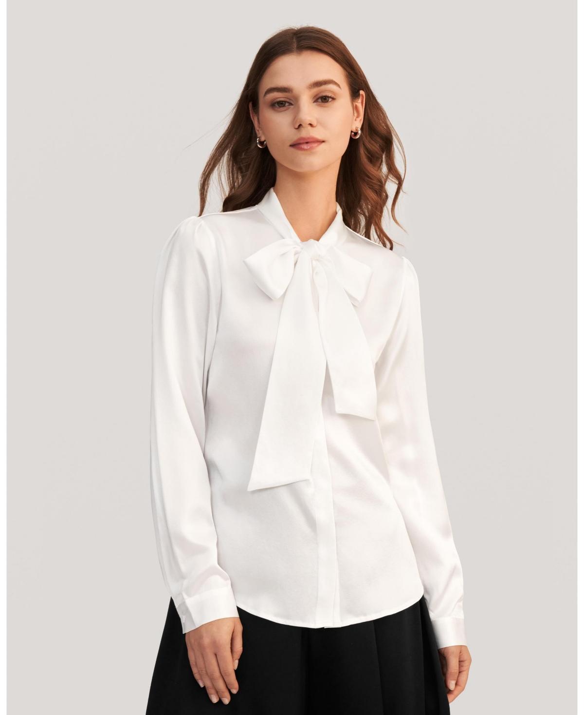 Lilysilk Womens Bow-tie Neck Silk Blouse product image