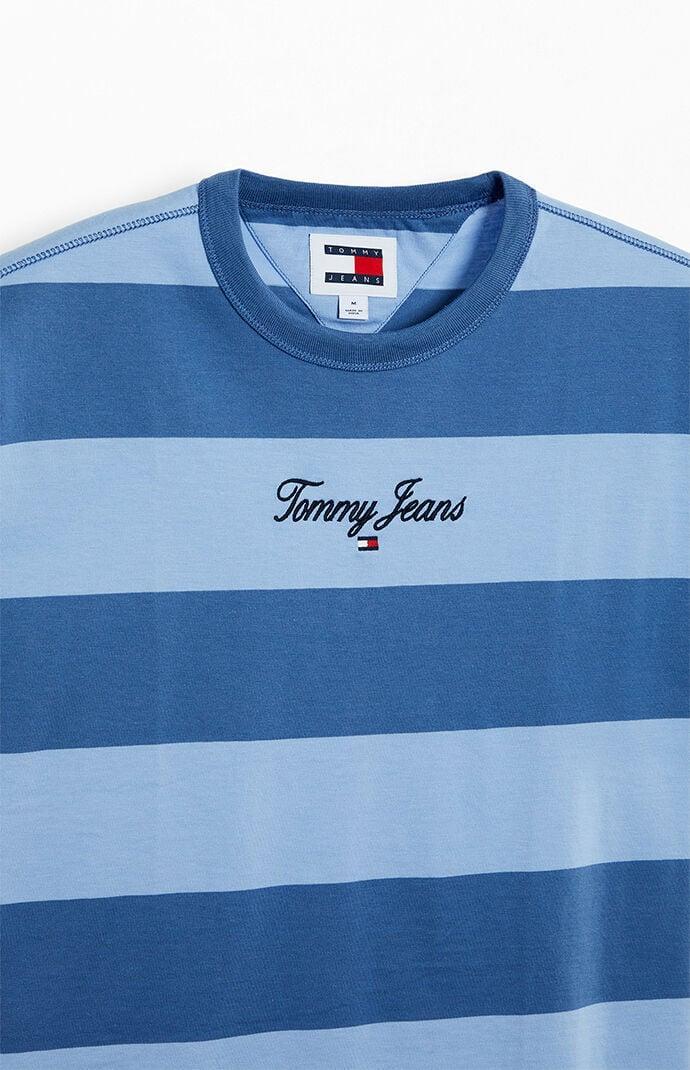 Tommy Jeans Men's Bold Stripe Embroidered T-Shirt Product Image