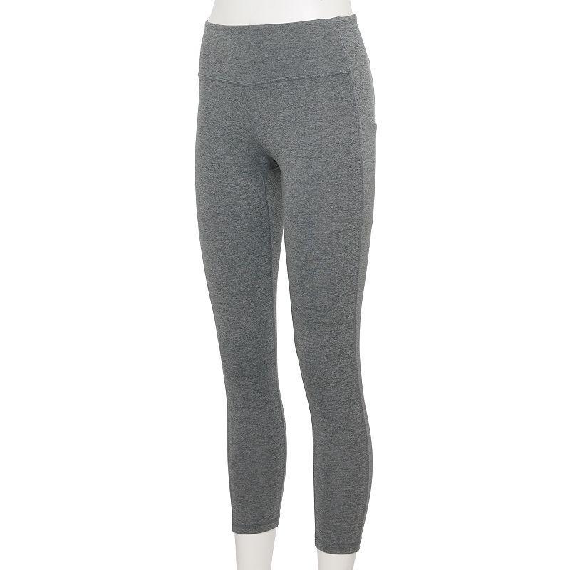 Womens Adaptive Tek Gear Ultrastretch High-Waisted 7/8 Leggings Grey Product Image