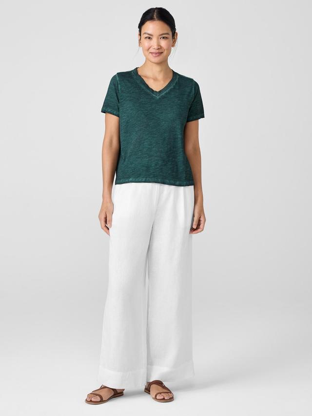 EILEEN FISHER Organic Cotton Hazy Slub V-Neck Teefemale Product Image