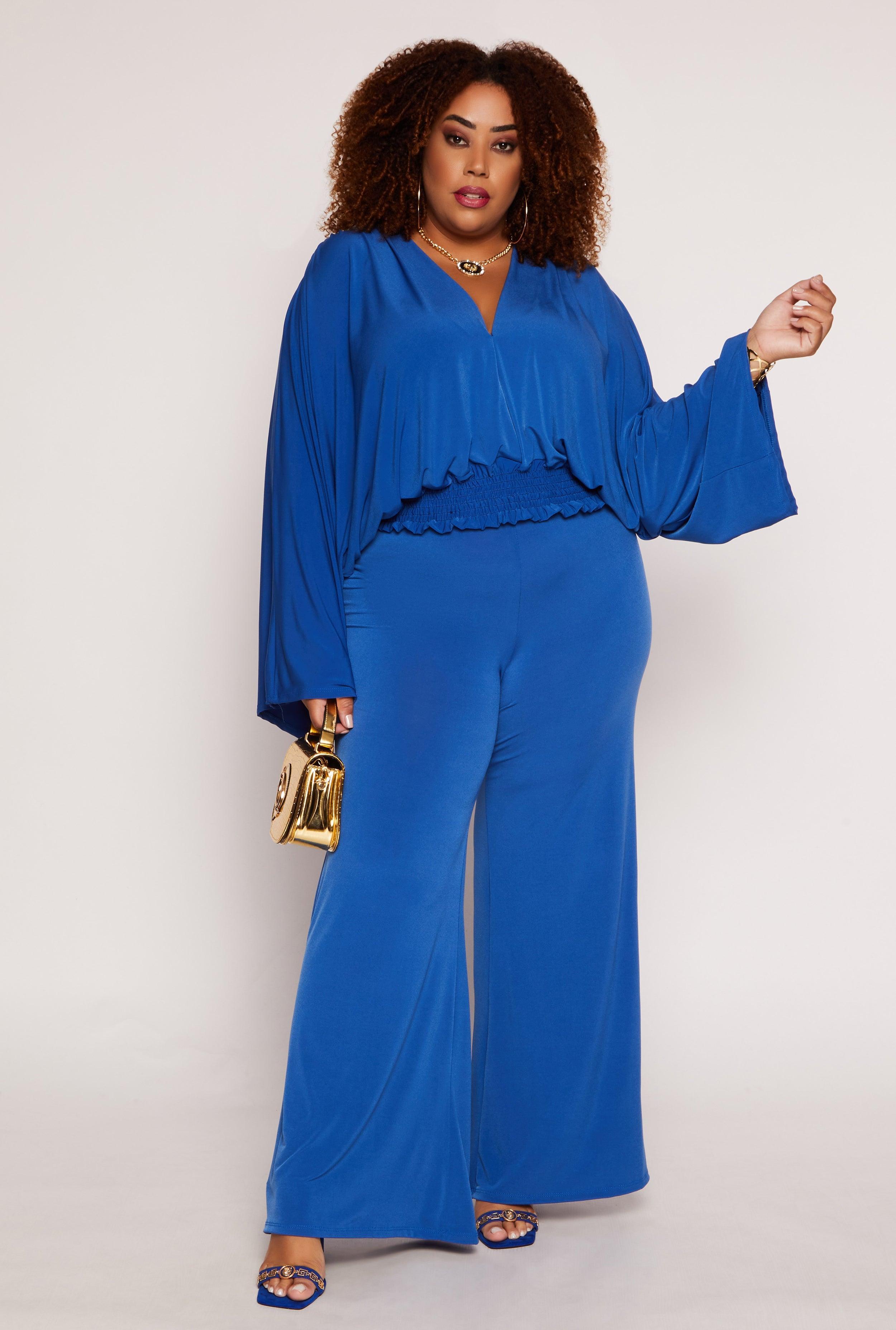 Womens Plus Size High Waist Palazzo Pants Product Image