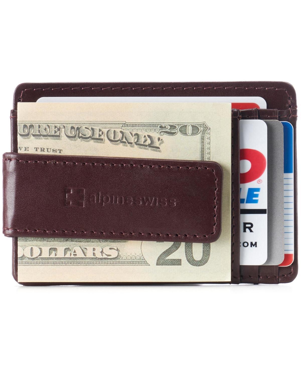 Alpine Swiss Mens Rfid Minimalist Money Clip Front Pocket Wallet Slim Id Holder - Olive Product Image