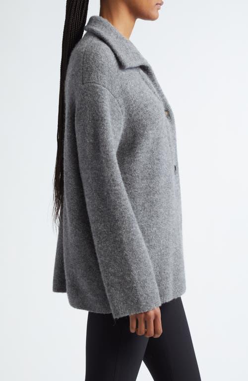 VINCE Spread Collar Cardigan In Medium Heather Grey Product Image