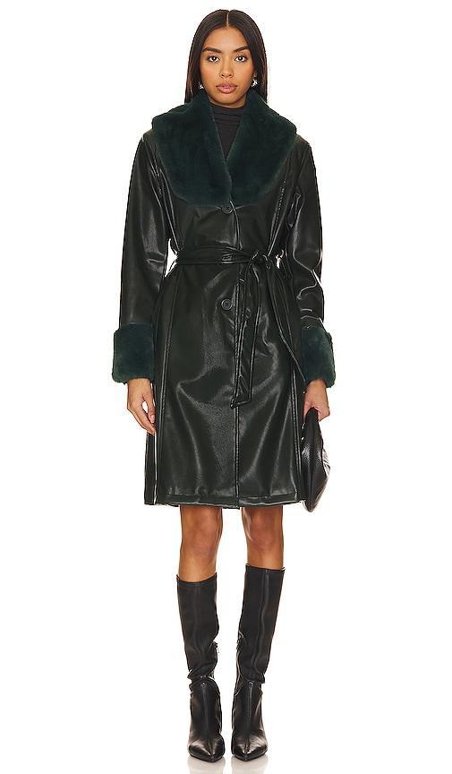 Faux Leather Coat Product Image