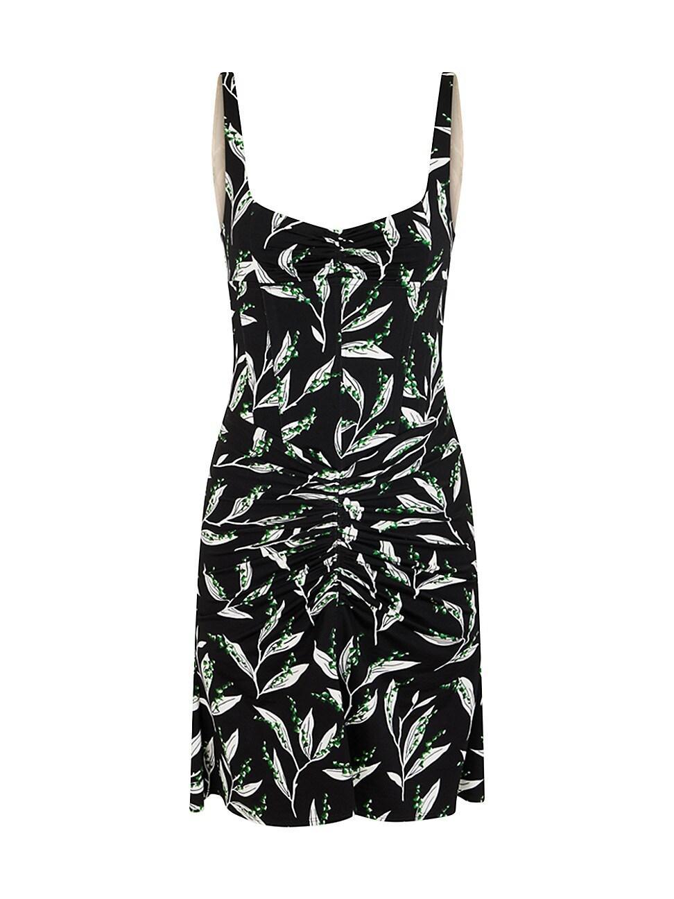 Womens Leafy Ruched Sheath Minidress Product Image