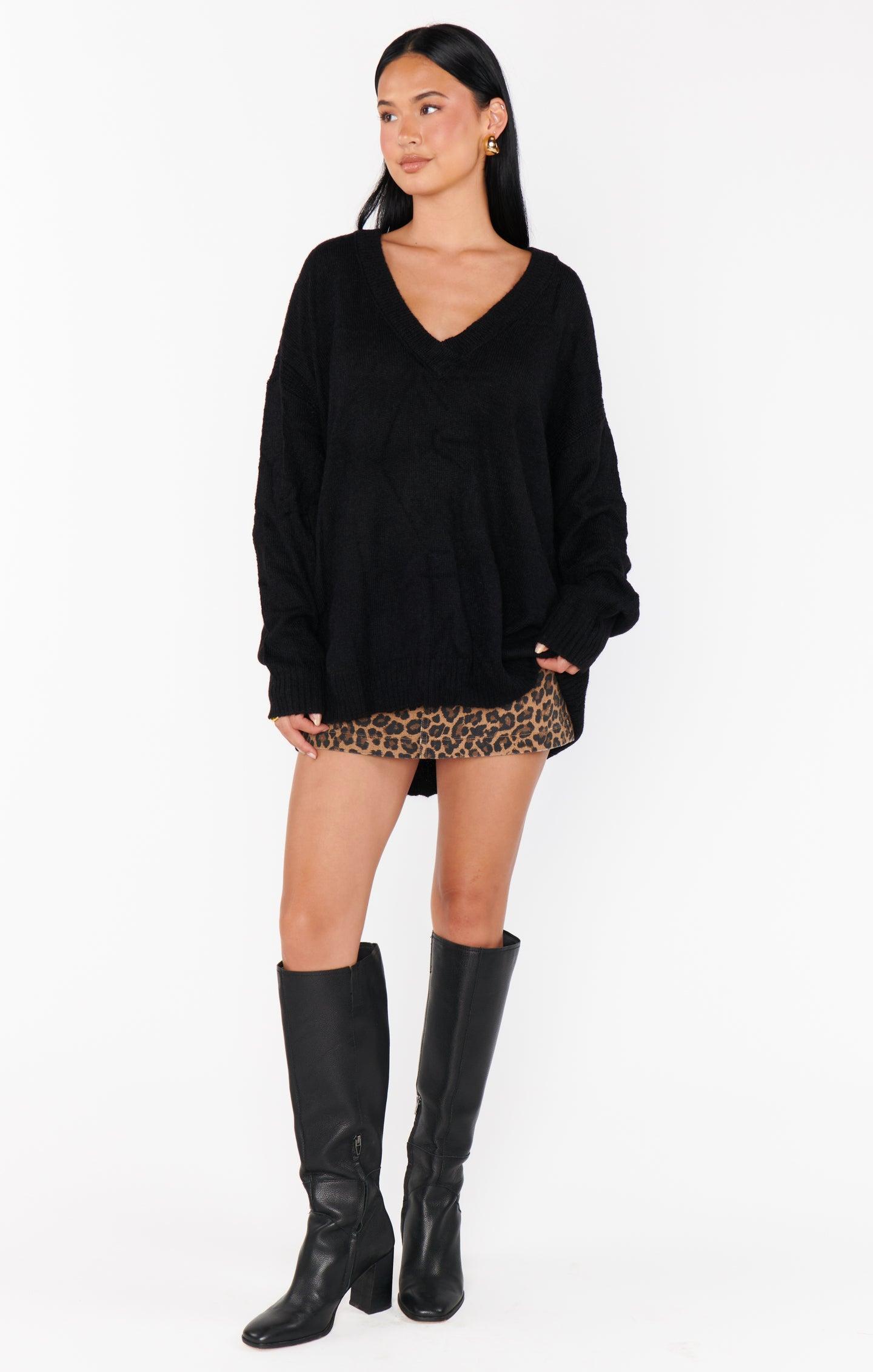 Ozzy Oversized Sweater ~ Black Knit product image