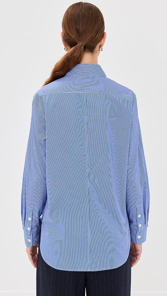 Tibi Mini Check Shirting Detached Slim Shirt | Shopbop Product Image