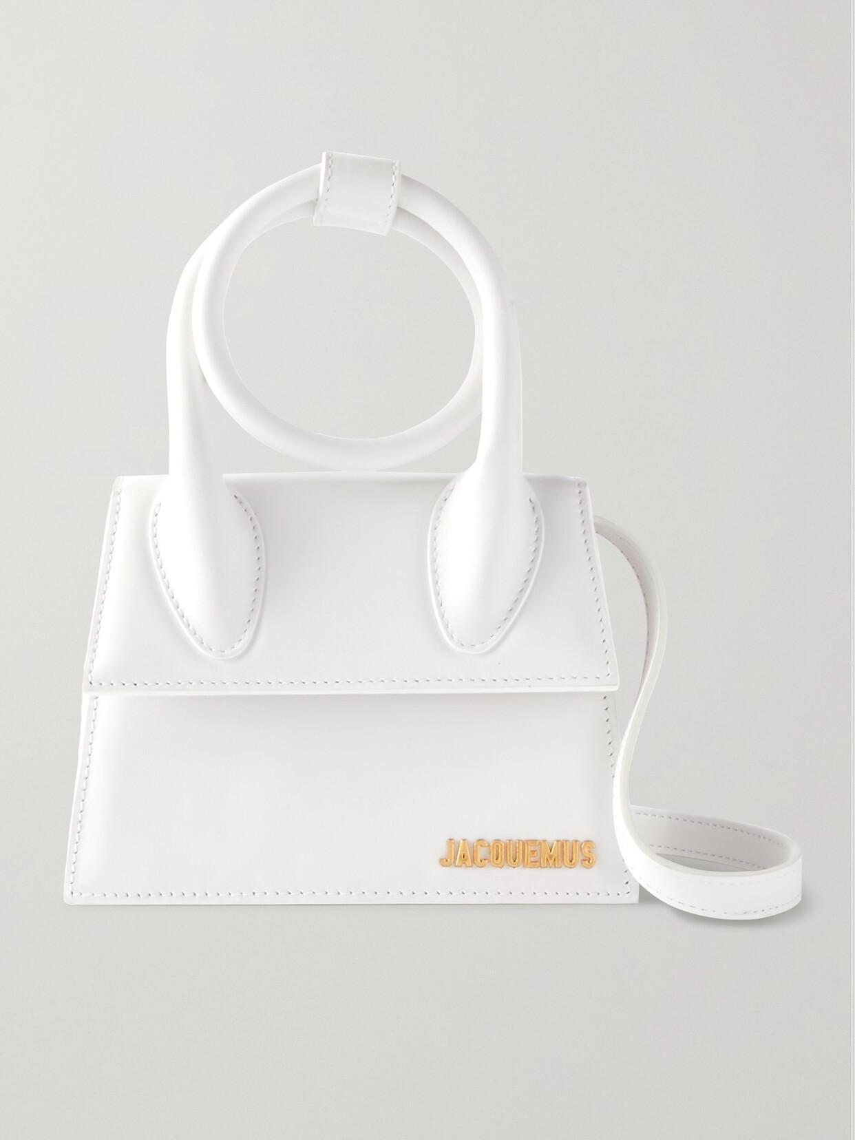 JACQUEMUS Le Chiquito Moyen Crossbody In White Product Image