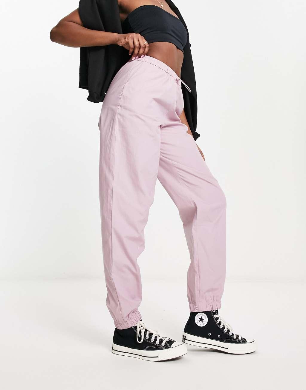 JDY cuffed parachute pants in lilac Product Image