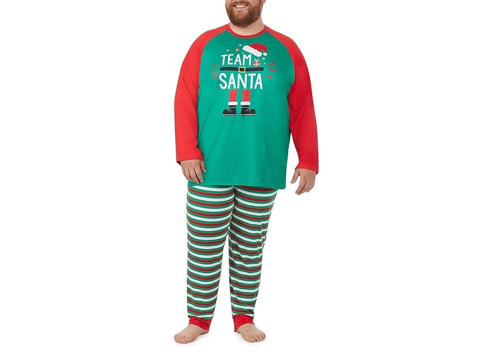 Pajamarama Big Tall Elf Long PJ Set (Holiday Stripe) Men's Pajama Sets Product Image