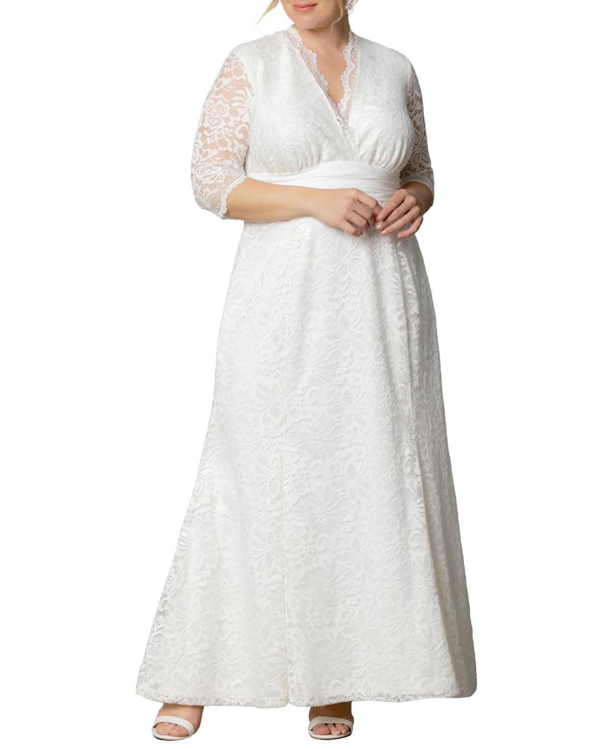 Womens Plus Size Amour Lace Wedding Gown Product Image