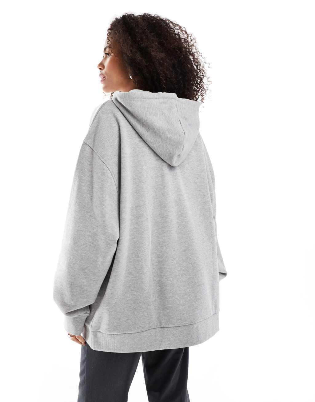 ASOS DESIGN oversized hoodie in gray marl Product Image