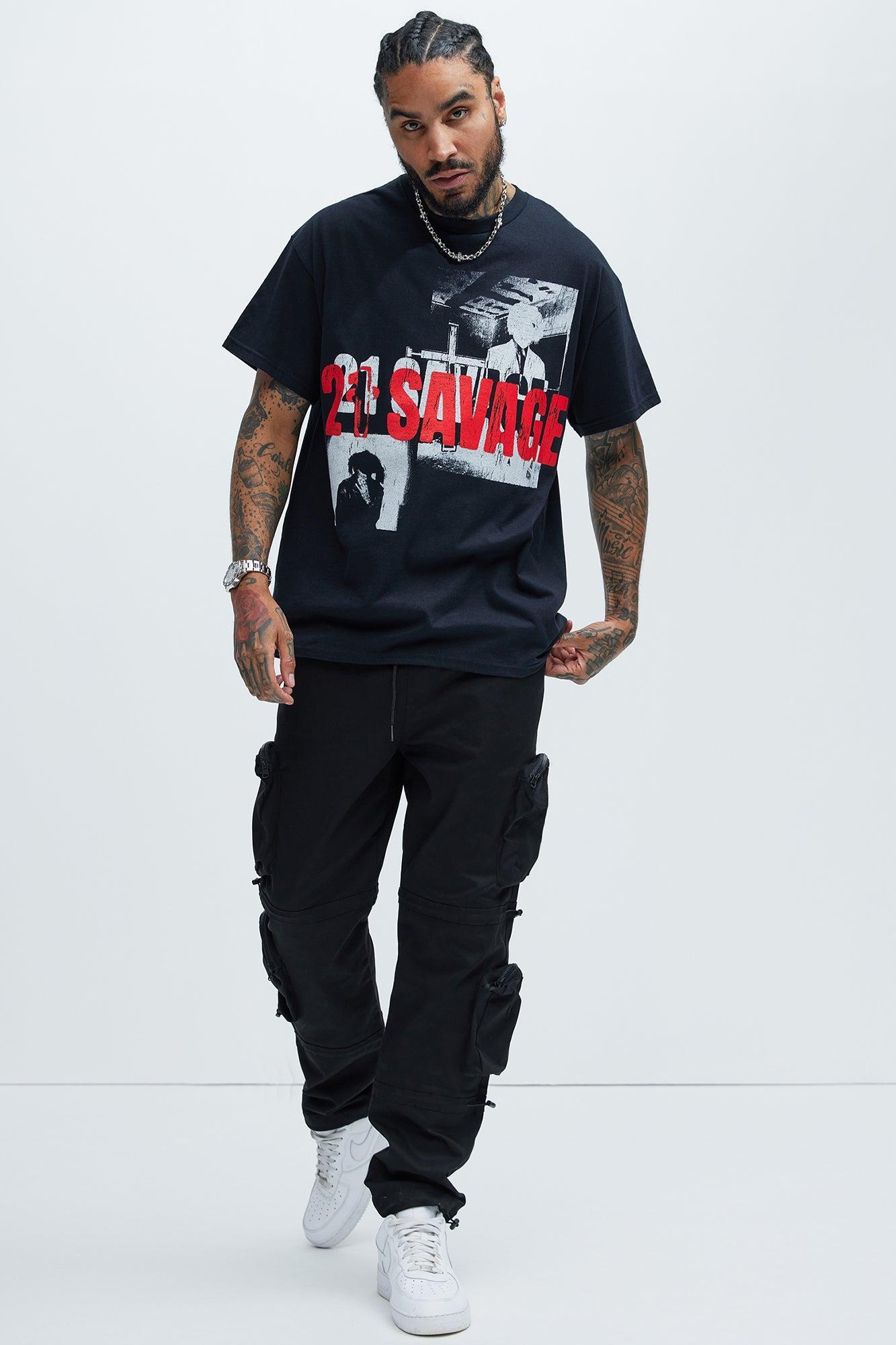 21 Savage American Dream Oversize Short Sleeve Tee - Black Product Image