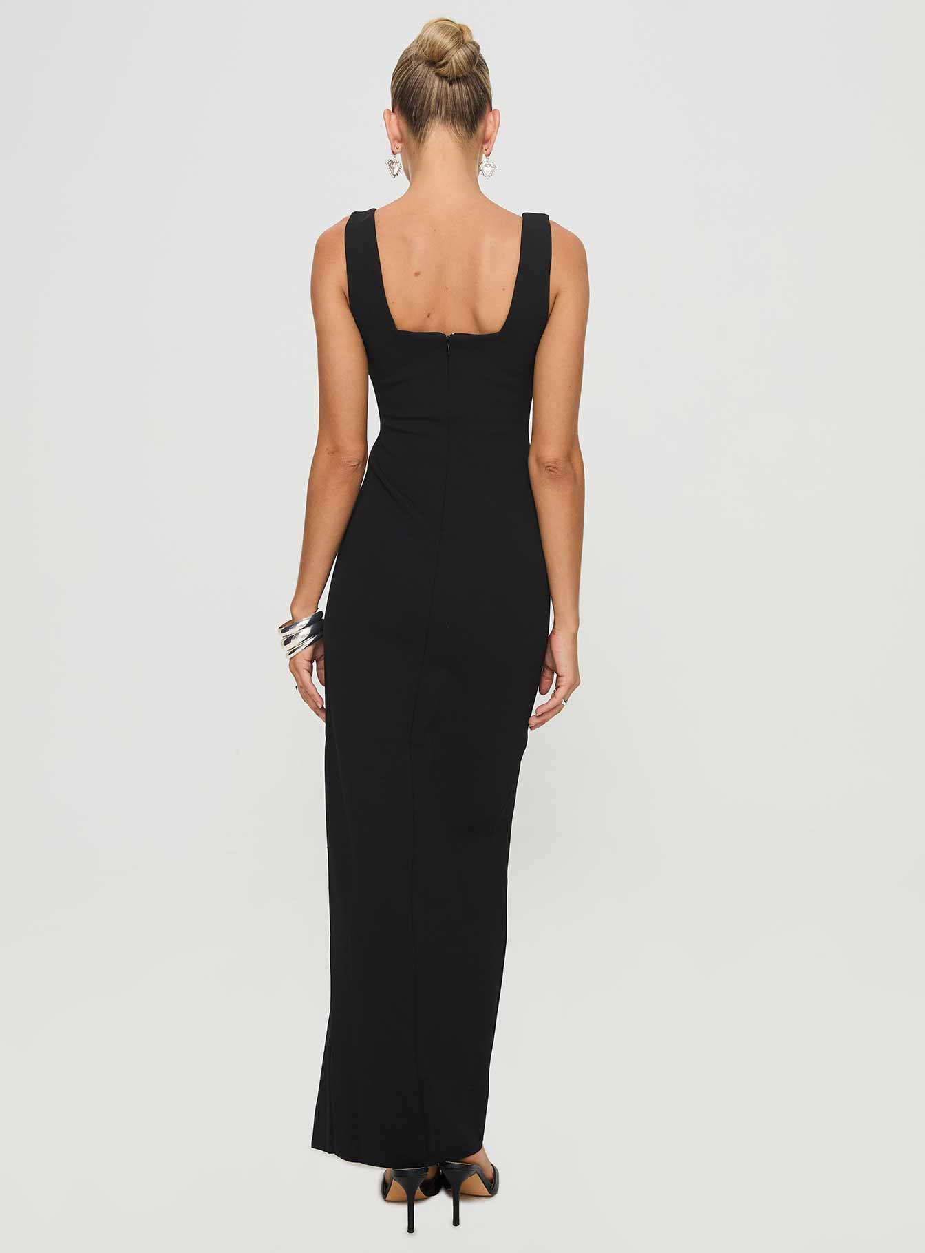 Bombshell Maxi Dress Black Tall Product Image