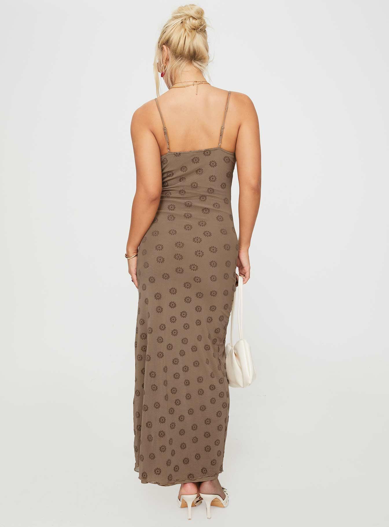 Steward Maxi Dress Chocolate Product Image