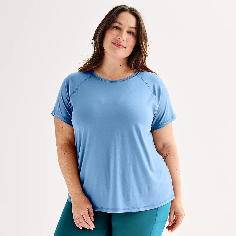 Plus Size Tek Gear Core Raglan Tee, Womens Pink Wedding Product Image