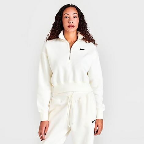 Womens Nike Sportswear Phoenix Fleece Oversized Half-Zip Crop Sweatshirt Product Image