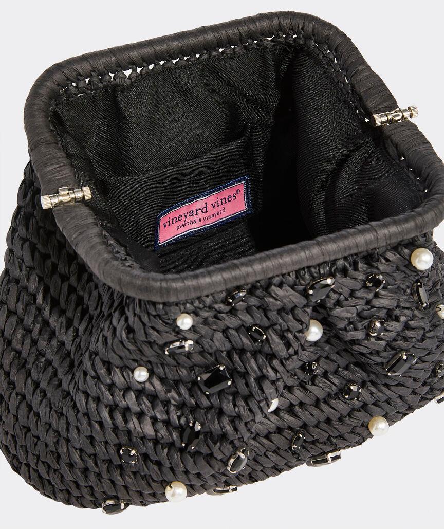 Embellished Straw Clutch Product Image