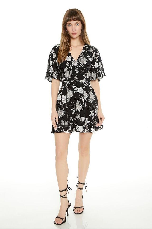 Floral Print Cutout Mini Dress | Forever 21 Product Image