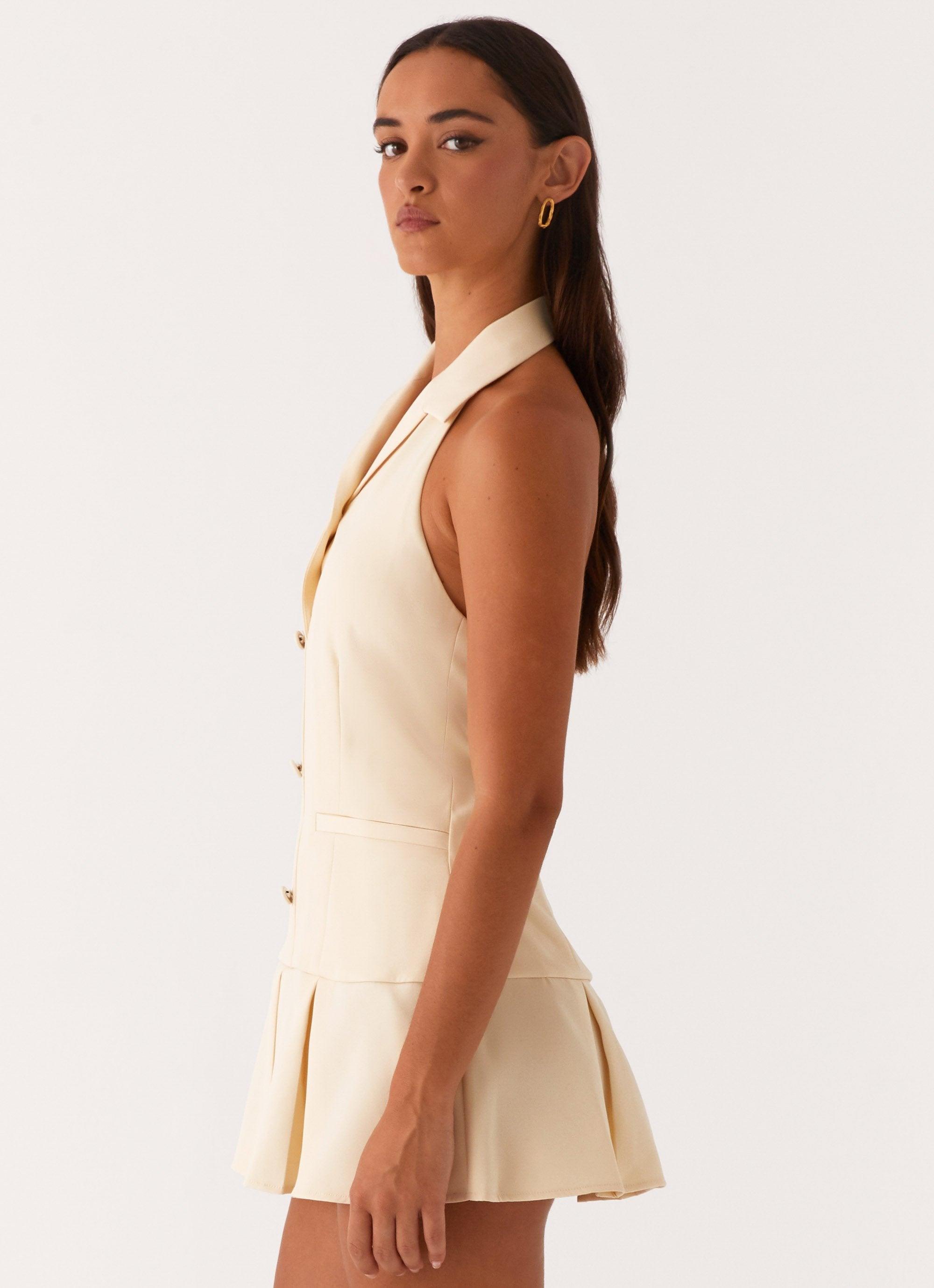 Payton Mini Dress - Lemon Product Image