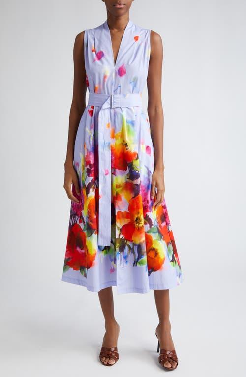 Womens Margot Poplin Floral Midi-Dress Product Image