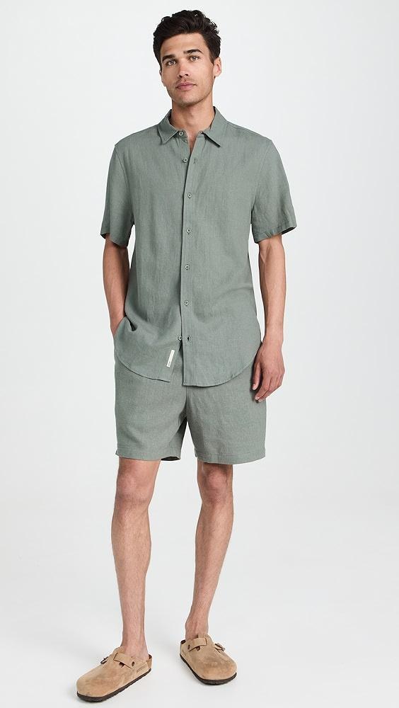 Onia Standard Short Sleeve Linen Shirt | Shopbop Product Image