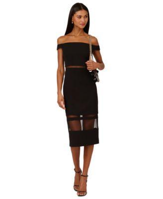 Women's Mesh-Panel Midi Dress Product Image