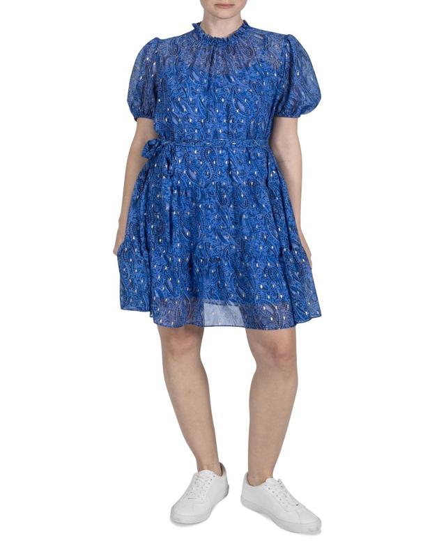 julia jordan Womens Paisley-Print Tiered Dress Product Image